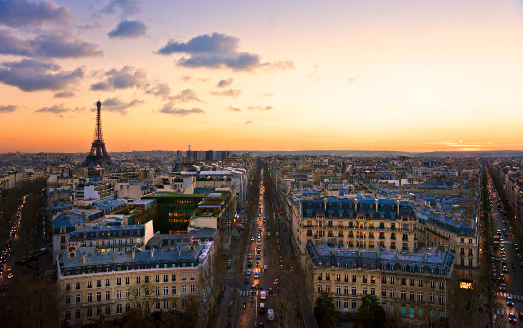 Paris Günbatımı Manzarası
